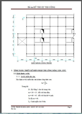 Thuyết minh đồ án kỹ thuật thi công