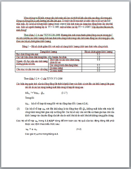 Cách nhập hệ số tổ hợp khối lượng (Mass source) trong ETABS để tính gió động và động đất