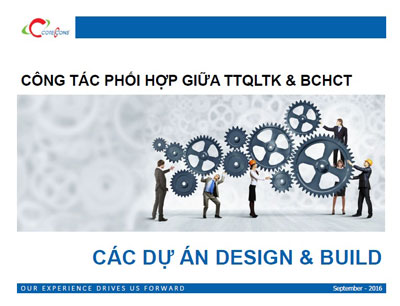 CÔNG TÁC PHỐI HỢP GIỮA TTQLTK & BCHCT CÁC DỰ ÁN DESIGN & BUILD