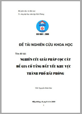 Giải pháp cọc cát để gia cố tầng đất yếu - Ths.Nguyễn Đình Đức