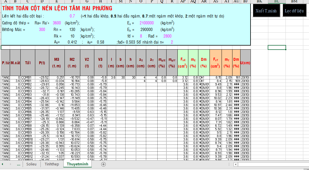 FILE EXCEL TÍNH CỘT 2 PHƯƠNG