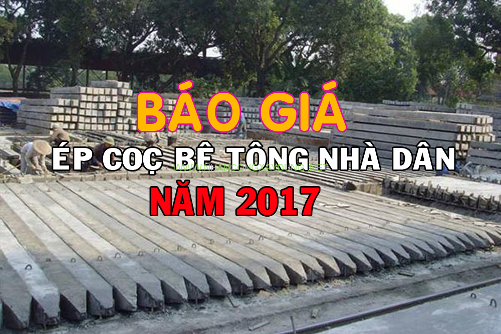 Báo giá chi phí ép cọc bê tông nhà dân – nhà phố tại Hà Nội