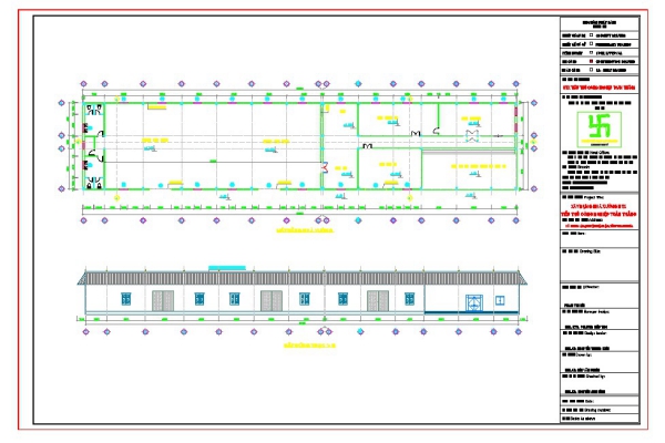 Mẫu bản vẽ nhà xưởng 500 m2