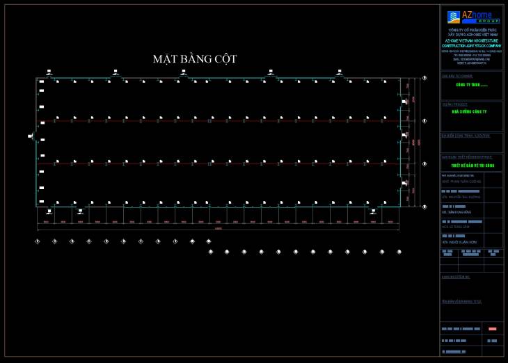 Mẫu bản vẽ nhà xưởng 10000 m2