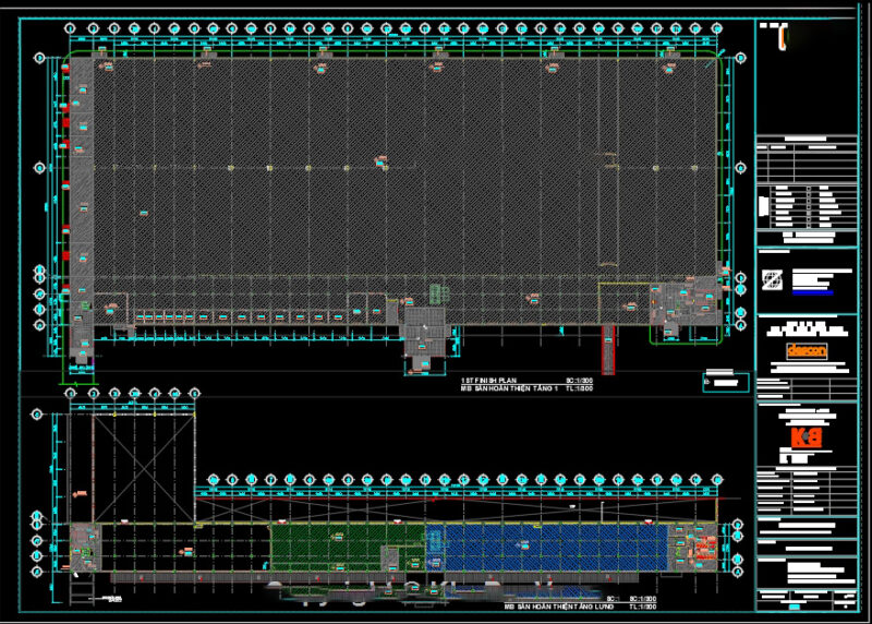 File cad kết cấu nhà xưởng KT 20x70m