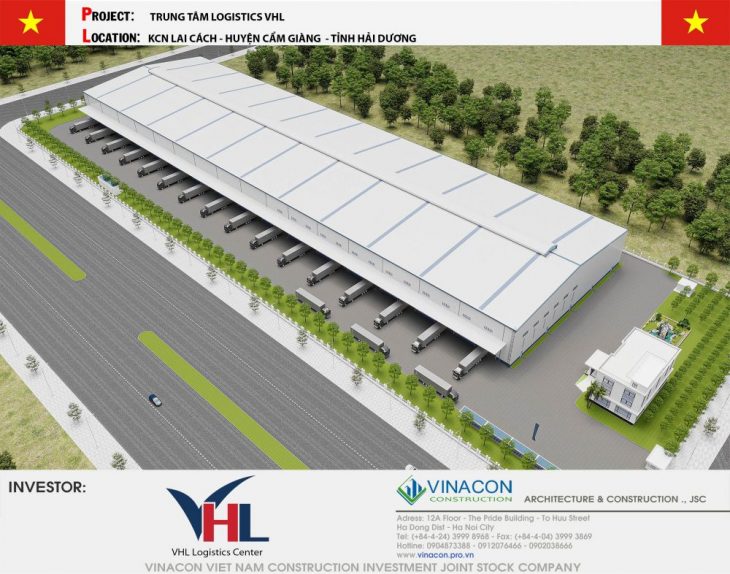 Thiết kế Trung tâm kho vận Logistics VHL Hải Dương