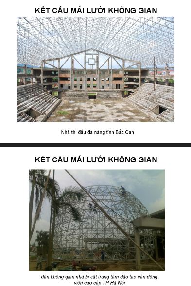 Kết cấu mái không gian nhà nhip lớn