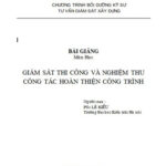 Giám sát thi công và nghiệm thu công tác hoàn thiện công trình