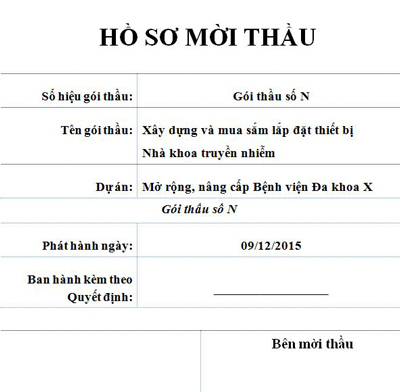 Hồ sơ mời thầu