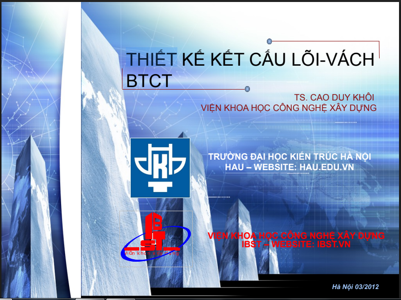 THIẾT KẾ KẾT CẤU LÕI – VÁCH BTCT