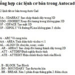 152 lệnh tắt cơ bản trong Auto Cad