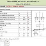 Tính toán kiểm tra bu lông chịu cắt