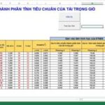 Bảng tính gió tĩnh theo TCVN