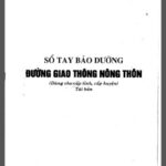 Sổ tay bảo dưỡng đường giao thông nông thôn