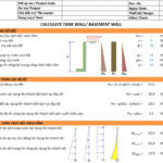 Bảng excel tính toán bể nước ngầm