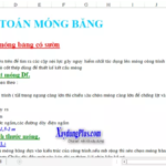 Bảng tính toán móng băng