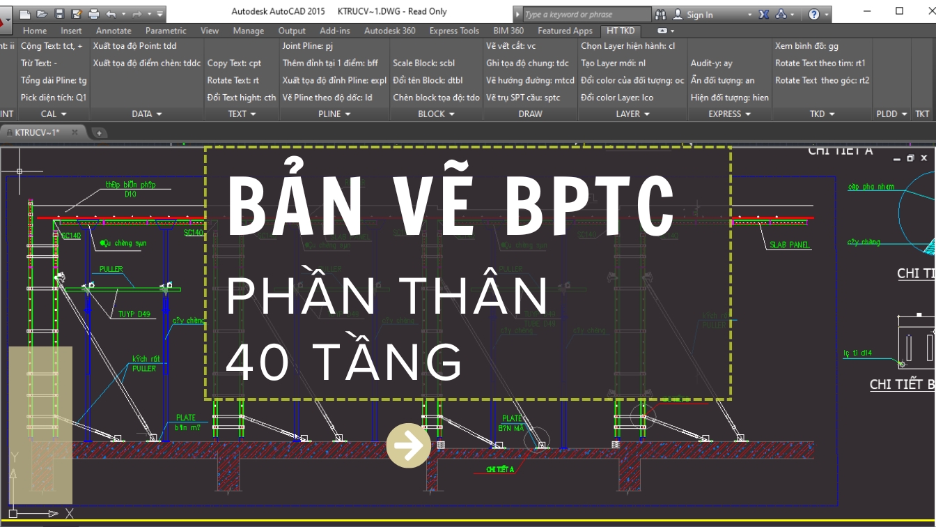 Bản vẽ Biện pháp thi công – Phần thân 40 tầng