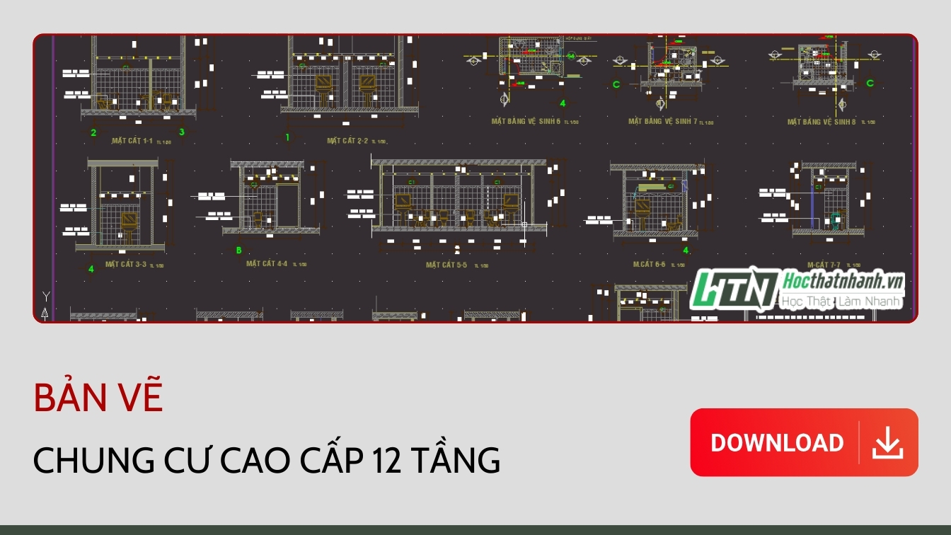 Bản vẽ chung cư cao cấp 12 tầng