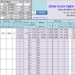 Bảng tính thép sàn theo TCXDVN 5574-2012