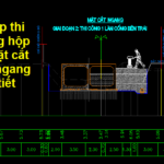 Biện pháp thi công cống hộp đôi, có mặt cắt trên trắc ngang rất chi tiết