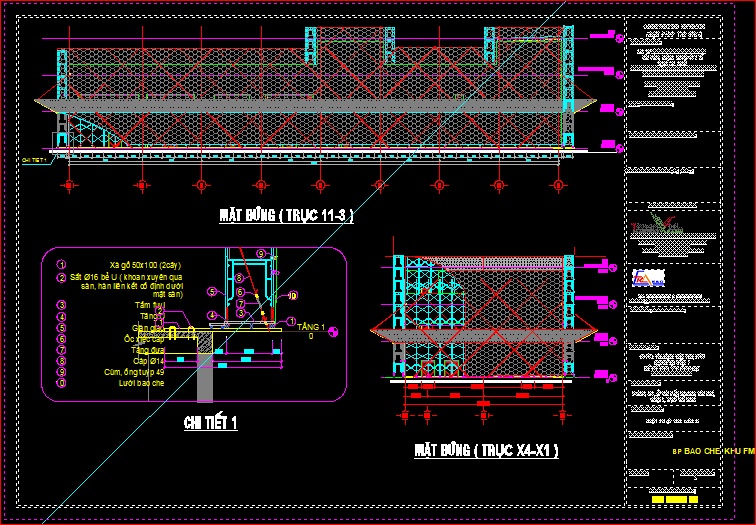 Biện pháp thi công hệ giàn giáo bao che công trình (Bản vẽ + thuyết minh)