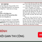 Tờ trình gia hạn thời gian thi công