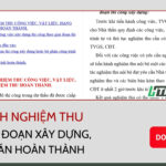 Quy trình nghiệm thu CVXD, Giai đoạn xây dựng, quyết toán hoàn thành