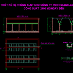 File autocad thiết kế hệ thống bể UASB xử lý nước thải công ty