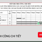 Tiến độ thi công chi tiết