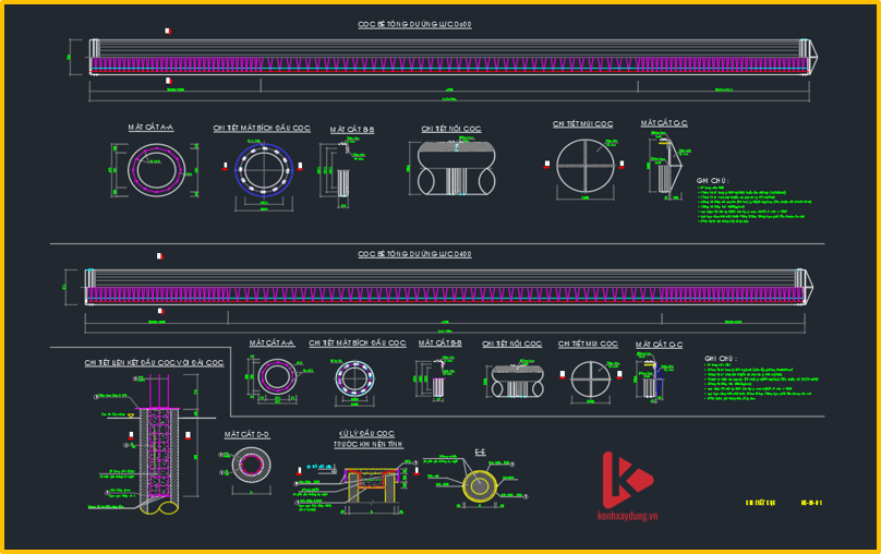 [BV] Chi tiết cọc bê tông dự ứng lực