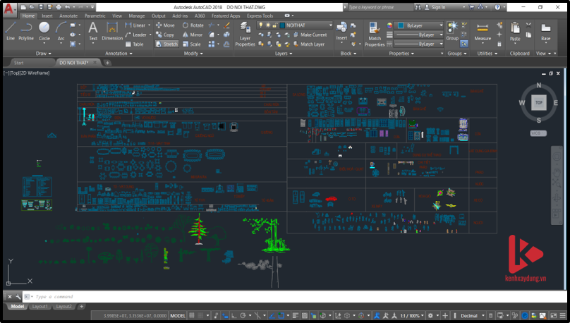 Bản vẽ Thư viện autocad đồ nội thất