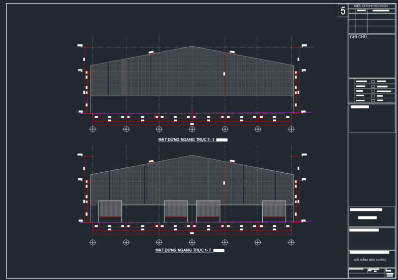 Mẫu bản vẽ nhà xưởng 37x53m chuẩn kỹ thuật