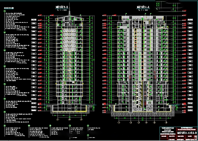 File cad Hồ sơ thiết kế kiến trúc chung cư cao cấp