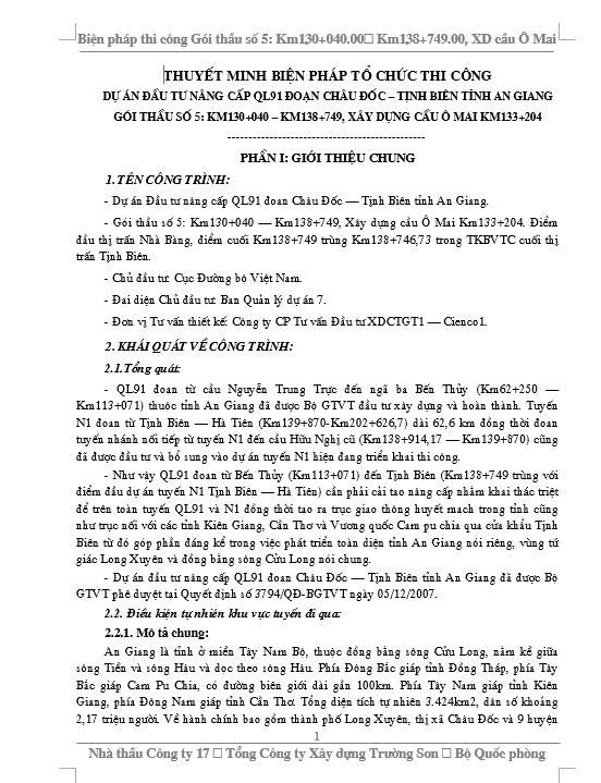 BPTC nâng cấp QL91 đoạn Châu Đốc – Tịnh Biên – An Giang