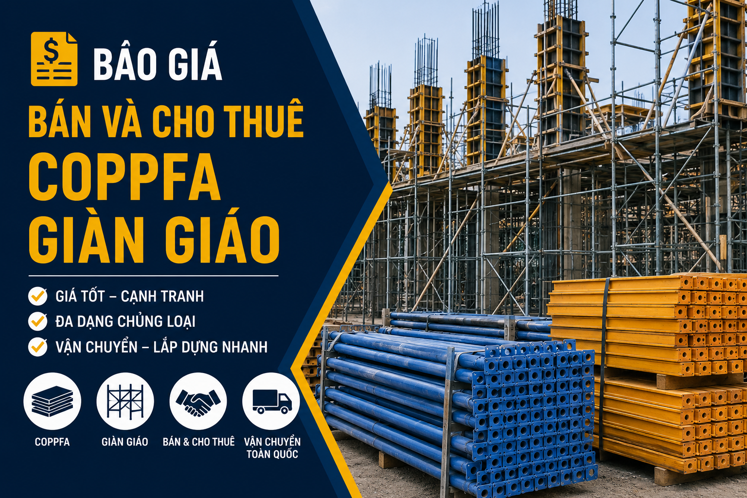 Báo giá bán và cho thuê coppha, giàn giáo năm 2026