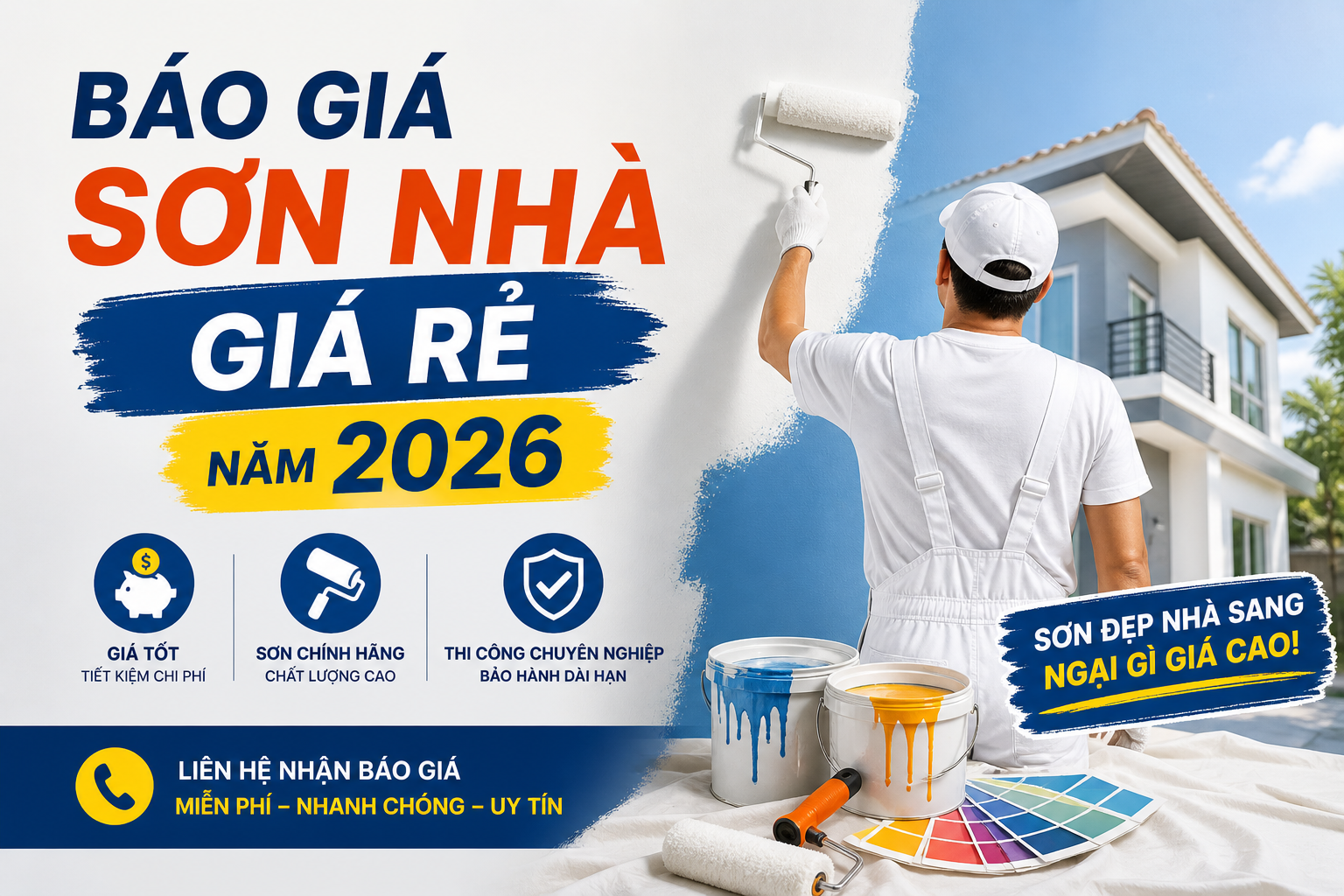 Báo giá sơn nhà giá rẻ năm 2026